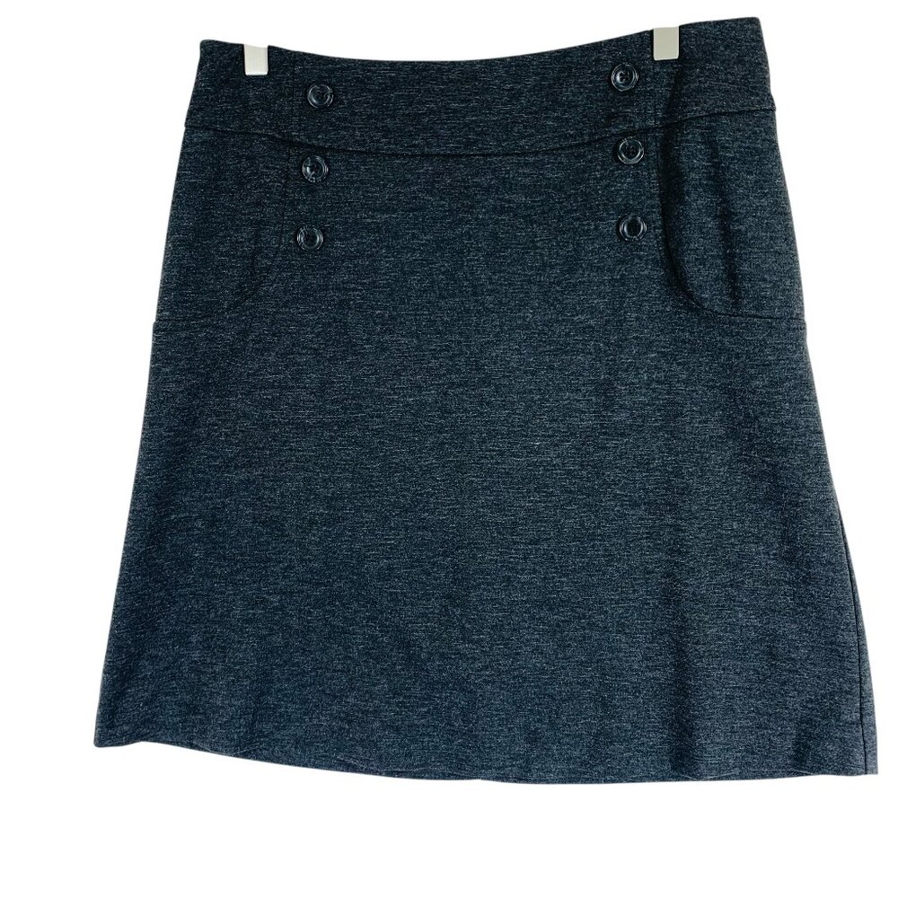 Reitmans mini skirt Button Accent Grey Pencil Skirt Size 10P